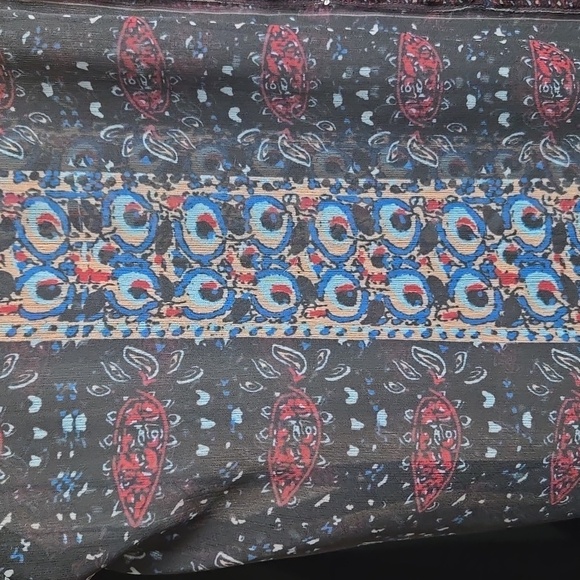 Soft Surroundings-Alejandra Sheer Beaded/Embroidered Kimono Size S/M - Picture 9 of 12